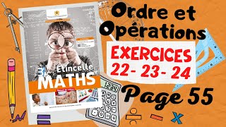 Étincelle Maths 3AC page 55  Ordre et Opérations  Partie1 [upl. by Llehcal]