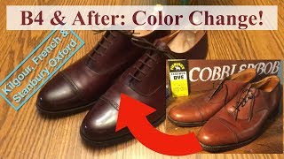 Before amp After Color change on KFampS Full Grain Oxfords [upl. by Bradleigh]