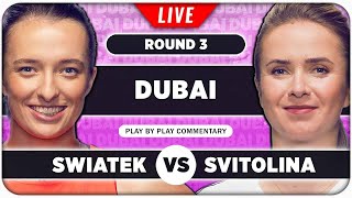 SWIATEK vs SVITOLINA • WTA Dubai Championships 2024 • LIVE Tennis PlaybyPlay Stream [upl. by Ecnerrat]