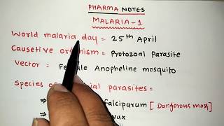 MALARIA  MALARIAL PARASITE LIFE CYCLE WITH TRICKS  PART1  RRB PHARMACIST EXAM  GPAT  ESIC [upl. by Brabazon]