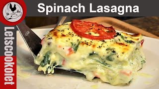 Spinach Lasagna \ Cheesy Creamy Lasagna\ Vegetarian Lasagna [upl. by Adnileb]