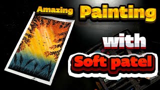 Easy and Simple soft pastel Landscape Painting for Beginners Step by step Tutorial [upl. by Raman]