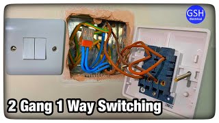 2 Gang Switch Used as 1 Way Switches Connections Explained  Taking the Feed to the Switch [upl. by Jamille256]