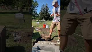 Grave of Luella Scofield 1881 gravestone restoration timelapse graveyard cemetery gravesite [upl. by Rafaelle888]