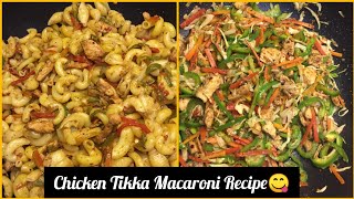 Chicken tikka macaroni  How To Make Chicken Macaroni Quick and Delicious Macaroni By foodfunent [upl. by Nosyerg194]