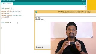 quothello worldquot serial print In Arduino  Basic programming in tamil [upl. by Yecrad]