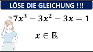 Löse die Gleichung 7x33x23x1  kubische Gleichung  Binomischer Lehrsatz  Mathe Alex [upl. by Elyrehc]