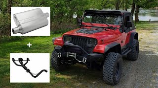 Jeep Wrangler 25L Flowmaster 40 Series [upl. by Wesley]