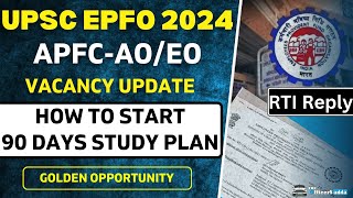 RTI REPLY  NEW VACANCY 2024  UPSC EPFO APFC AOEO 2024  HOW TO START  notification epfo apfc [upl. by Ened]