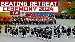 Beating Retreat Ceremony LIVE Beating The Retreat Ceremony At Kartavya Path  Vijay Chowk  LIVE [upl. by Amand]