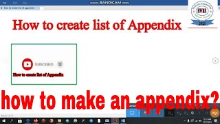 how to make an appendix [upl. by Disharoon]