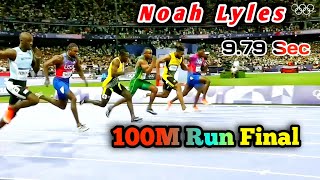 100M Run Final 979sec Noah Lyles Set New World Record 2024 Paris Olympics [upl. by Bobseine]