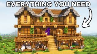 Minecraft Best Survival House Tutorial🏠 [upl. by Aicilyt605]