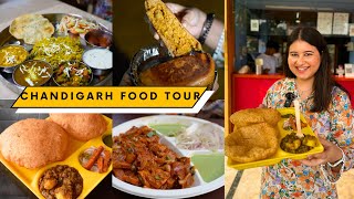 Best CHANDIGARH Veg Food Tour  Thali Chole Bhature Swiss Roll Nutri Kulcha Kachori amp more  4K [upl. by Nerhe]