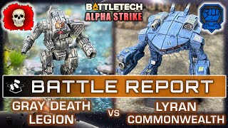 Gray Death Legion vs Lyran Commonwealth  BattleTech Alpha Strike Battle Report  ilClan Era [upl. by Goodwin]