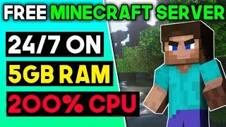 Free 247 Best Minecraft Server Hosting 2023  5GB Ram  No Lag [upl. by Nyloc218]