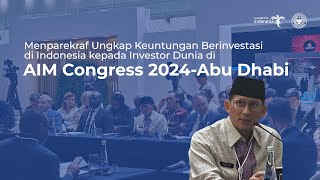 Menparekraf Sandiaga Tawarkan Para Investor Dubai Berinvestasi di Sektor Parekraf Indonesia [upl. by Anirtak274]