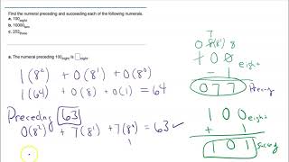 MTH231 Homework Help Section 31 Bases other than ten preceding and succeeding numbers [upl. by Keynes]