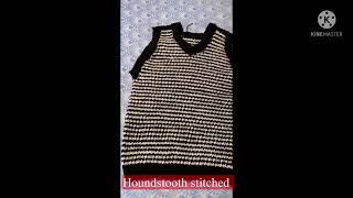 Houndstooth Vest Crochet [upl. by Kaleena]