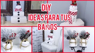 5 IDEAS PARA DECORAR EL BAÑO EN NAVIDAD🎄⛄ CON PAPEL HIGIENICO Y TOALLAS ⛄⛄ [upl. by Eltsyrk237]