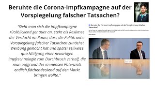 Beruhte die CoronaImpfkampagne auf der Vorspiegelung falscher Tatsachen [upl. by Etiragram]