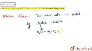 Give one example of a bidentate ligand  CLASS 12  CORDINATION COMPOUNDS  CHEMISTRY  Doubtn [upl. by Asel24]