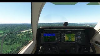 Microsoft Flight Simulator flying a Piper Aircraft and Listening to Live ATC [upl. by Busey]