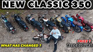 WHAT HAS CHANGED  ALL COLOURS FOR THE NEW CLASSIC 350 AND FEATURES EXPLAINED [upl. by Olimreh]