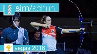 Berengere Schuh v Sim Yeji – Recurve Womens Bronze Final  Las Vegas 2016 [upl. by Knight238]