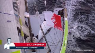 Enda O’Coineen dismasted  sailingyacht in distress in stormy weather [upl. by Amliw]