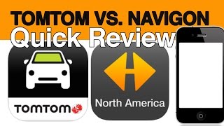 TomTom vs Navigon gps app iPhone Android Samsung app QUICK review [upl. by Yrroc]