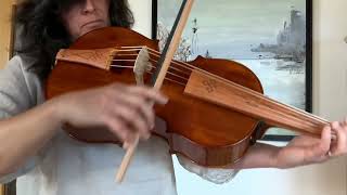 New Violoncello da Spalla Bach 1st suite minuet [upl. by Ammadas]