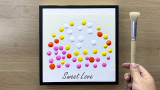 Sweet love Acrylic Painting  wowart painting acrylicpainting [upl. by Lerner549]