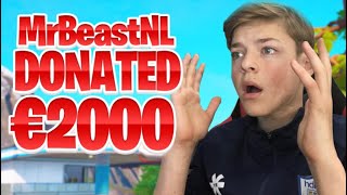 Nederlandse MRBEAST DONEERT €2000😱  Fortnite Nederlands [upl. by Orgell]