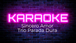 Karaokê  Sincero Amor  Trio Parada Dura [upl. by Zoha]