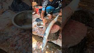 Incredible Huge Hound Fish Cutting Skills Live In Fish Market 😱😱 shorts [upl. by Shaefer]