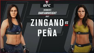 Zingano vs Pena UFC Womens Bantamweight Bout Simulation 071024 [upl. by Tatum831]