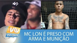 MC Lon é preso em flagrante com arma e munição [upl. by Atisusej]