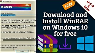 Download and install WinRAR on Windows 10 for free [upl. by Siver161]