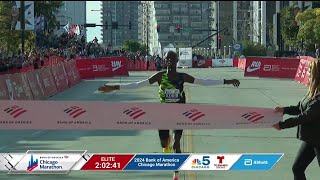 El corredor keniano John Korir gana el Maratón de Chicago [upl. by Cromwell]