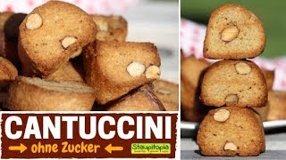 Cantuccini ohne Zucker  Köstliche Low Carb Kekse mit Mandeln [upl. by Aihseit]