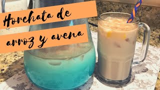 Como Hacer HORCHATA de ARROZ  Horchata de ARROZ con AVENA [upl. by Purdy150]