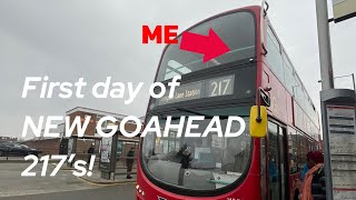 FIRST DAY OF NEW GOAHEAD LONDON BUSES ON THE 217  Review Of These New Old Buses [upl. by Virge]