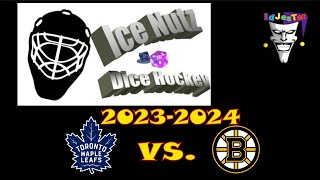 Ice Nutz Dice Hockey 20232024 Toronto Maple Leafs vs Boston Bruins Test Game [upl. by Isadore142]