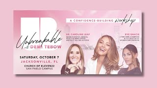 DemiLeigh Tebow hosts inaugural confidencebuilding conference “UNBREAKABLE” in Jacksonville [upl. by Ettenot902]