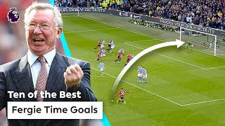 10 FANTASTIC Fergie Time Goals  Manchester United  Premier League [upl. by Radmilla]