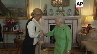 Queen Elizabeth II meets Croatian president [upl. by Cannell947]