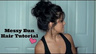 The Perfect Messy Bun Hair Tutorial [upl. by Odlanra]