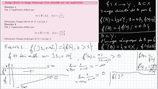 Image directe et image réciproque dun ensemble par une application [upl. by Enahsal]