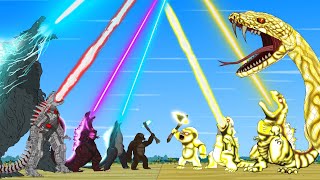 Rescue All Family GODZILLA amp KONG GODZILLA EARTH From Evolution of GOD PYTHON  FUNNY CARTOON [upl. by Germaun]